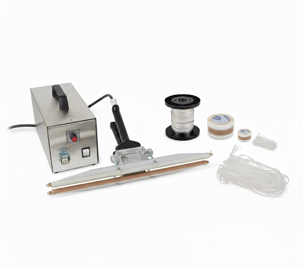 Hawo HPL ISZ IVM 450mm Hand Held Impulse Heat Sealer | Machine & Transformer Power Supply Box + Optional Spare Parts Kit