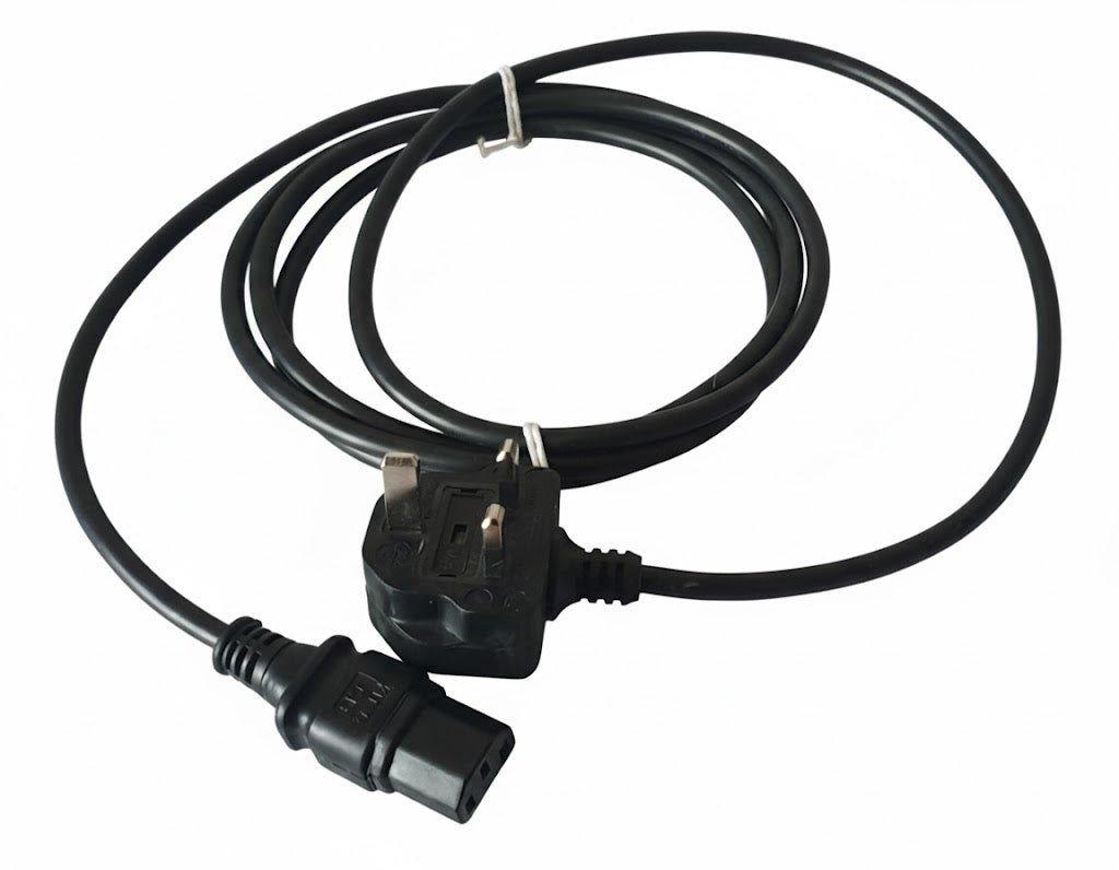 240V Plug Cable Spare Part For HAWO HPL ISZ/IVM 300,450 & 630 Impulse Heat Sealer Machines | Wing Transformer To Wall Fitted UK Type G 220-240v | Single Part Item 3.2 MTR Length