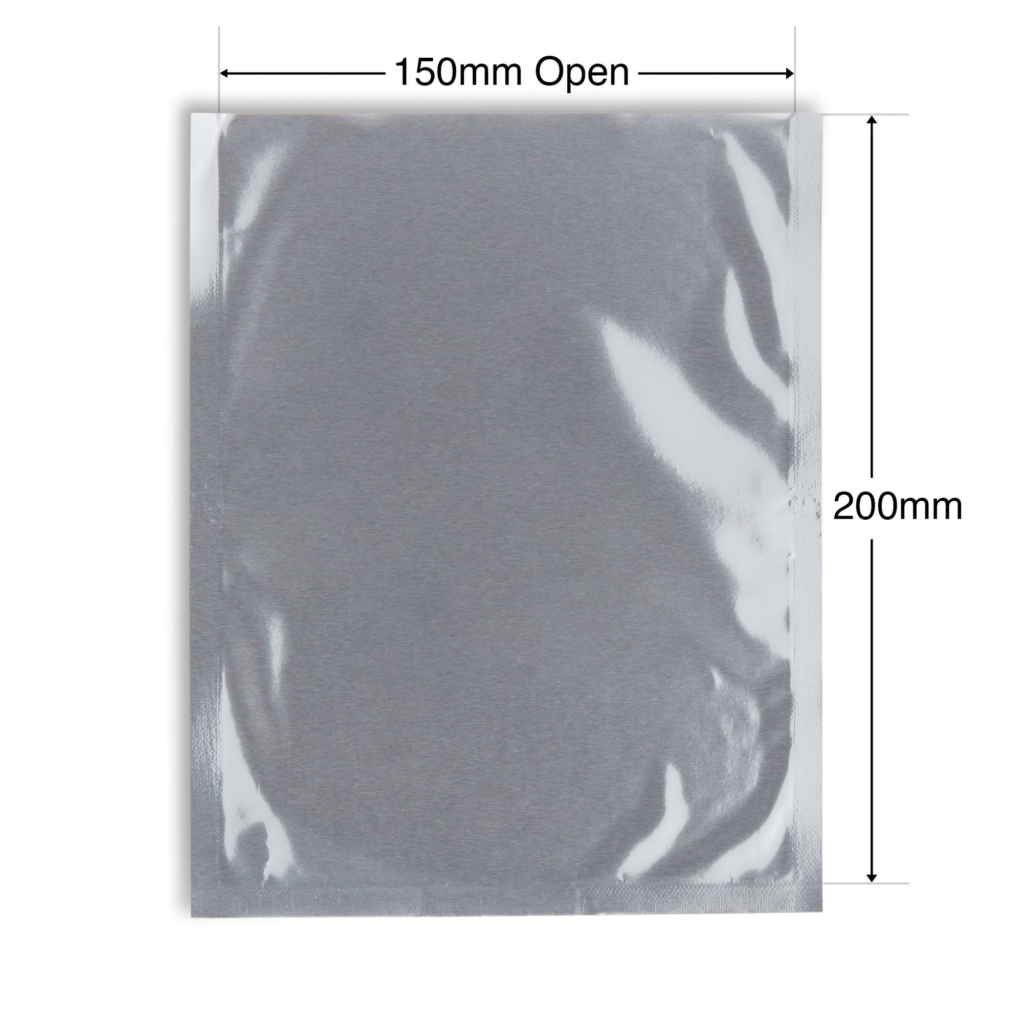 Sealable foil bags top