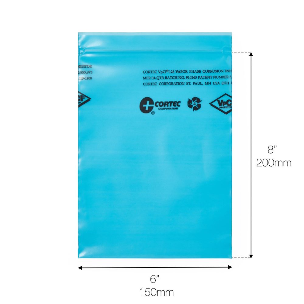 Medium Size Cortec VpCI® 126 Vapor Phase Corrosion Inhibitor VpCI® Zip Lock Bags