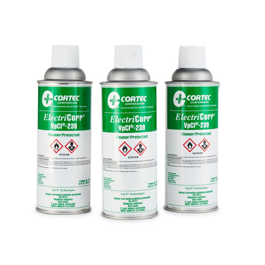 Cortec ElectriCorr® VpCI® 239 Outdoor Multi-Metal Cleaner & Protector 9.45 oz / 267.75grm Spray Cans Valdamarkdirect.com