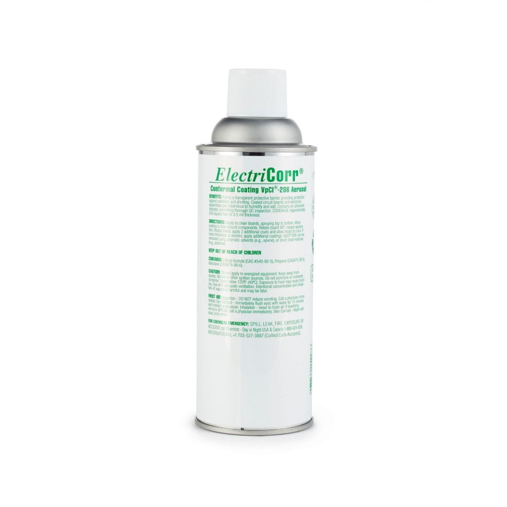 Cortec ElectriCorr® VpCI® 286 EcoSonic® Acrylic Based Conformal Coating 12 oz / 340grm Spray Cans Valdamarkdirect.com