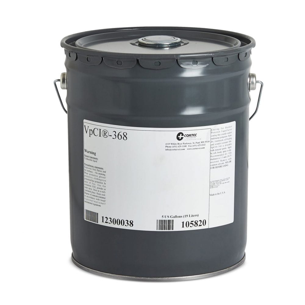 Cortec VpCI® 368 Extreme Outdoor Corrosion Inhibitor 11oz / 312grm Aerosol Spray Can & 5 Gallon (19ltr Drums) Valdamarkdirect.com