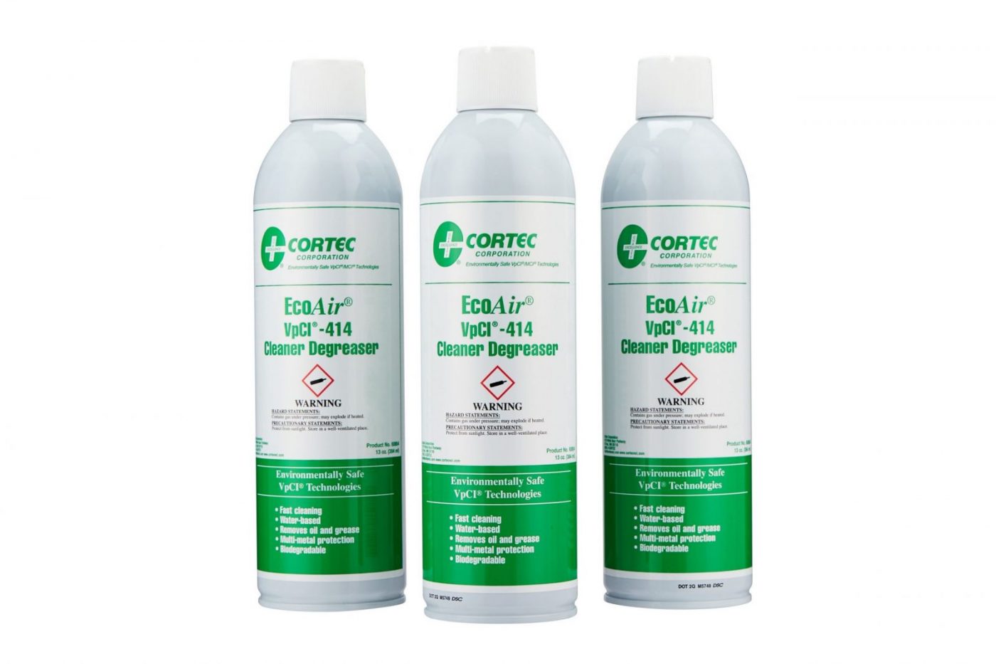 Cortec VpCI® 414 Cleaner Degreaser 400ml EcoAir® Aerosol Spray Cans & 19 ltr Drums Valdamarkdirect.com