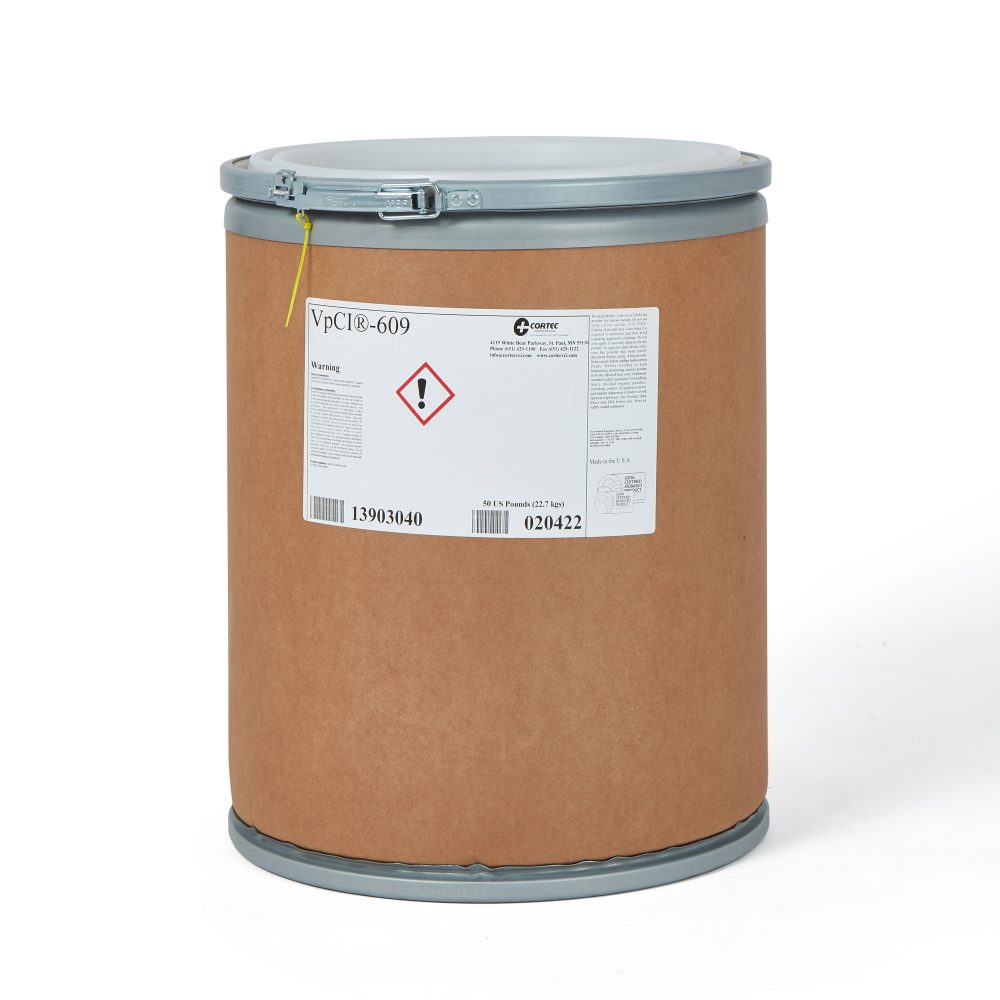 Cortec VpCI® 609/609 S Biodegradable Powders MIL STD 3010C Corrosion Inhibiting Powder. 5lbs (2.3kg), 50lbs (22.7kg) or 100LBS (45.2kg) Valdamarkdirect.com