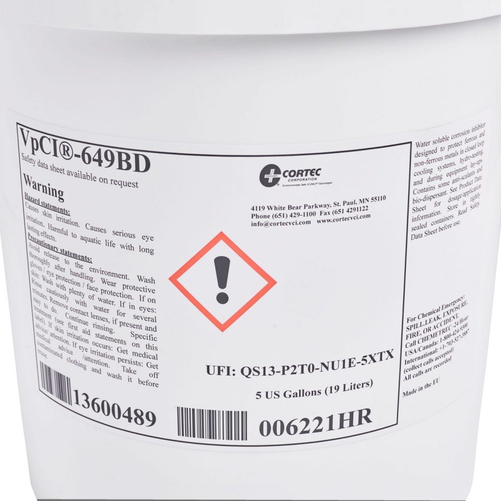 Cortec VpCI® 649 BD Unique, Long Term Corrosion Inhibitor 5 & 55 Gallon Drums (19ltr & 208ltr Drums) Valdamarkdirect.com