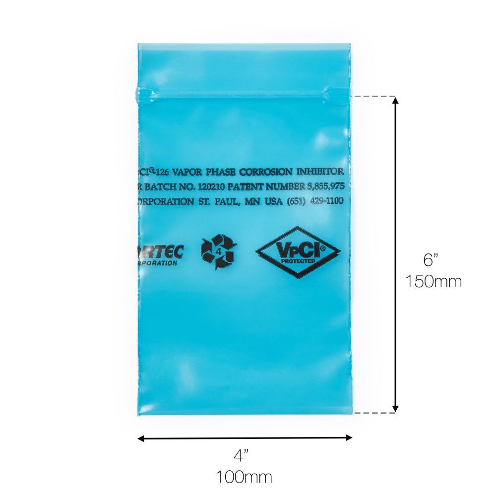 Small Size Cortec VpCI® 126 Vapor Phase Corrosion Inhibitor VpCI® Zip Lock Bags Valdamarkdirect.com