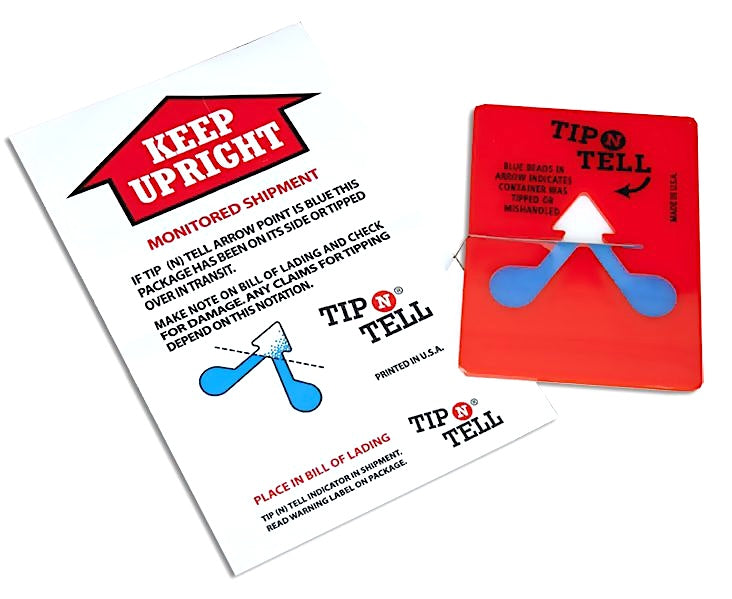 Tip N Tell® Labels Including Shipping Stickers. Shipping Tilt Indicator labels Valdamarkdirect.com