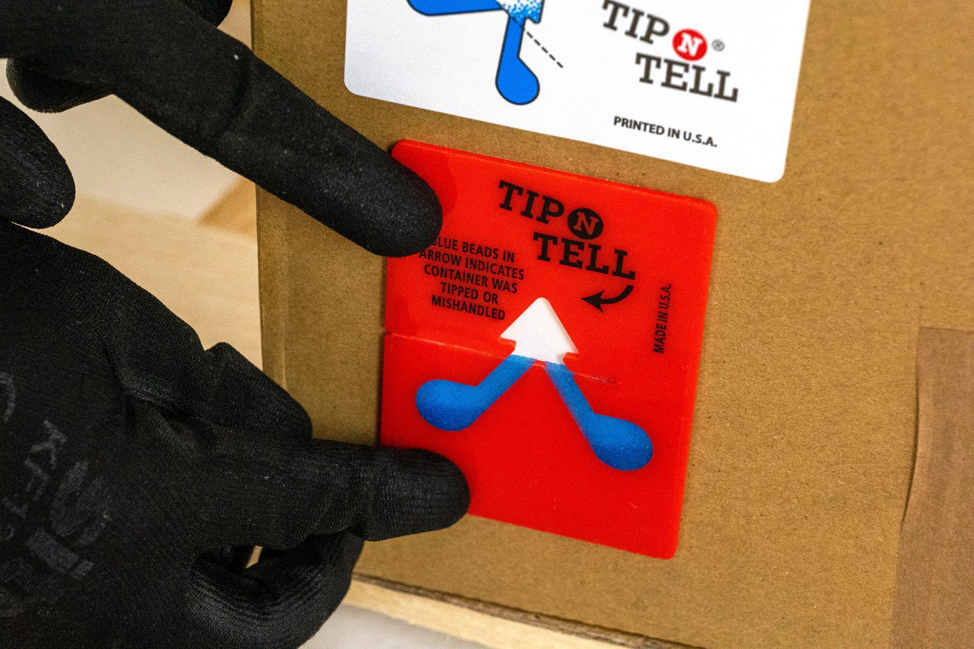 Tip N Tell® Labels Including Shipping Stickers. Shipping Tilt Indicator labels Valdamarkdirect.com